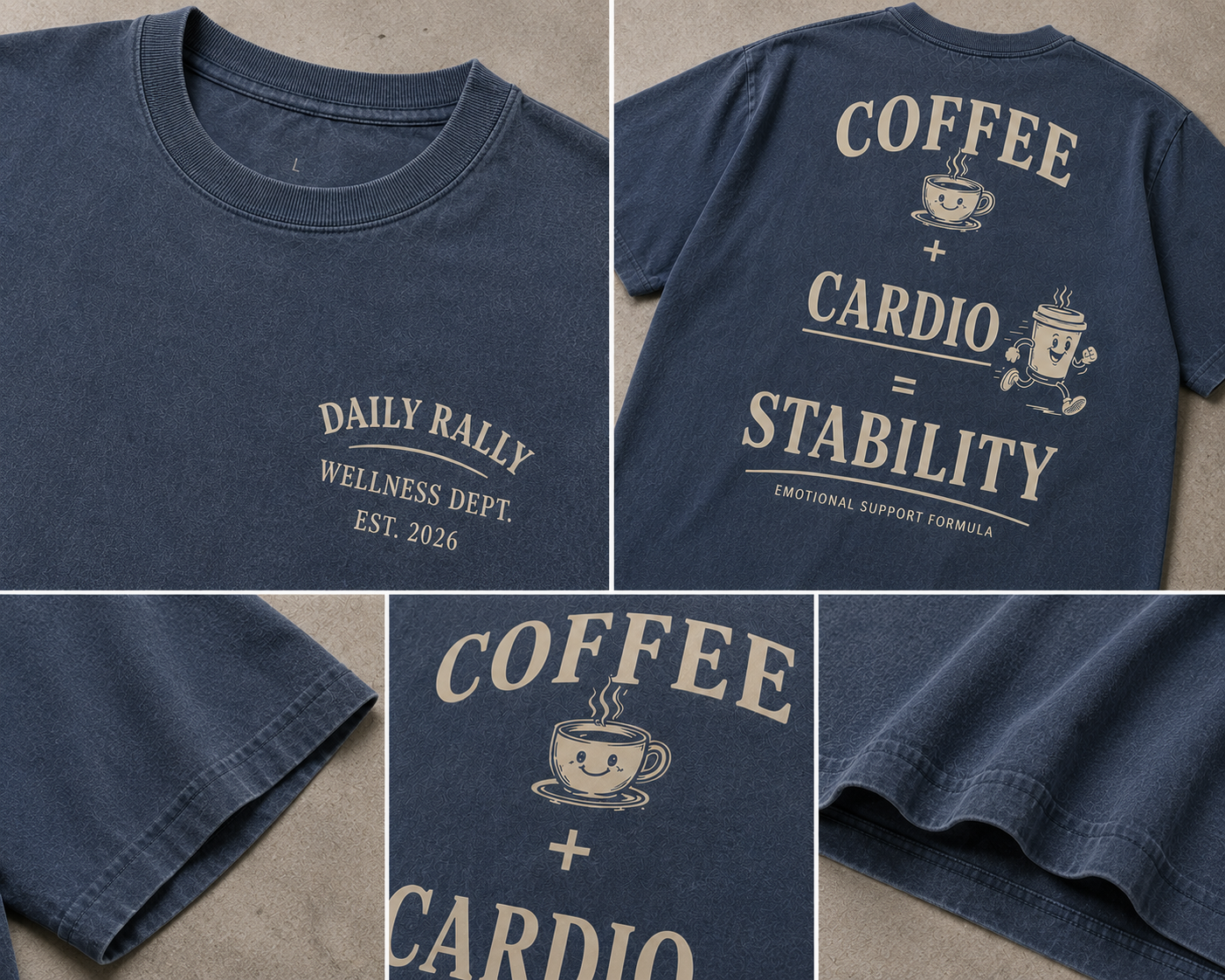 [PREORDER] Coffee + Cardio = Stability Tee (Preorder price available through June 15th)