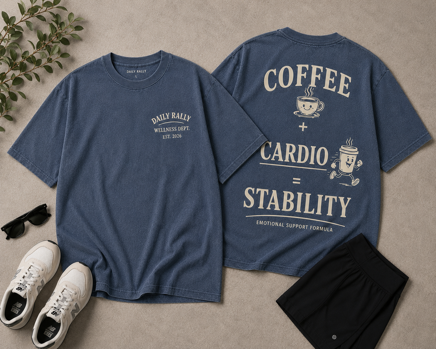 [PREORDER] Coffee + Cardio = Stability Tee (Preorder price available through June 15th)